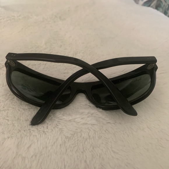 VINTAGE B&L RAY-BAN L2870 YNAO UV CRYSTAL BLACK EBONY BALORAMA WRAP SUNGLASSES - Picture 2 of 9